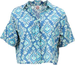 Guru-Shop Longbluse Boho Blusentop, Basic Kurzarmbluse,