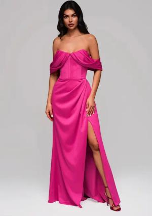 OMBRE Abendkleid Elegantes Abendkleid mit Korsett-Oberteil