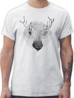 Shirtracer T-Shirt Hirsch Hirschkopf Hirschgeweih Mode