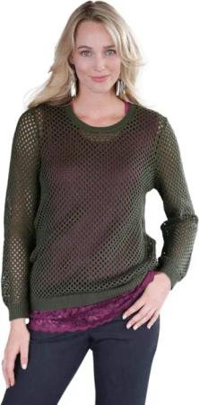 GOLDNER Strickpullover Sommerlicher Strickpullover mit Ajourmuster