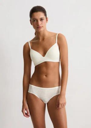 Marc OPolo Hipster "Second Skin Jaquard", elastisch, Spitze, feine Streifen, weich, feminin
