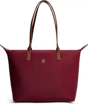 Tommy Hilfiger Tragetasche "POPETTE TOTE", Damen Schultertasche mit kontrastfarbigen Henkeln