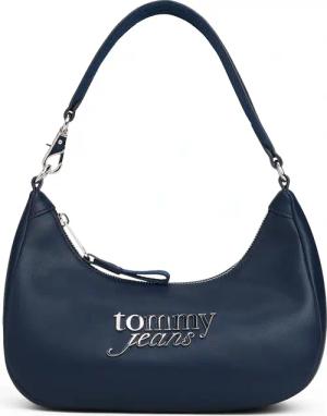 Tommy Jeans Schultertasche "TJW BOLD SCRIPT SHOULDER BAG", Damen Umhängetasche, Hobobag, mit auffälligem Logo-Schmuckelement