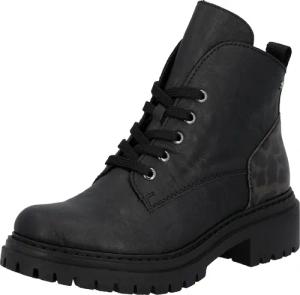 Rieker Schnürboots, Schnürstiefelette, Profilsohle, mit praktischem Innenreißverschluss