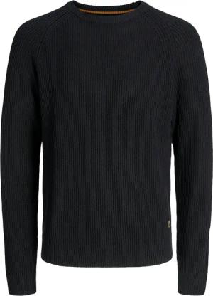 Jack & Jones Rundhalspullover "JJPANNEL KNIT CREW NECK AW25"