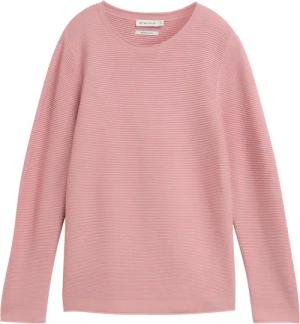 TOM TAILOR Damen Strickpullover aus Bio-Baumwolle, rosa, Uni, Gr. XXL