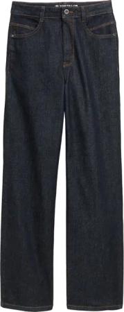 TOM TAILOR Damen TTMADINA WIDE Jeans, blau, Uni, Gr. 31/34