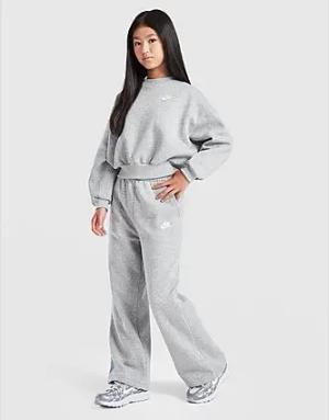 Nike Girls' Club Wide Leg Joggers Junior, Grau