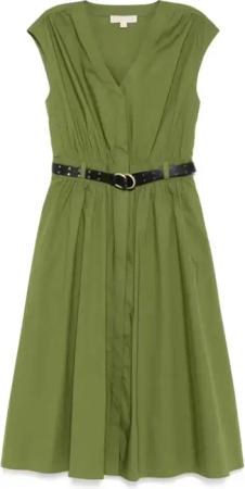 Michael Kors - Poplin Midi Dress - Größe S - grün