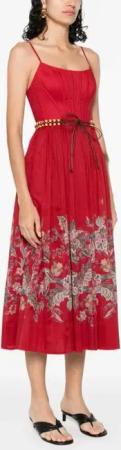 Zimmermann - Rhiannon Corset Midi Dress - Größe 1 - rot