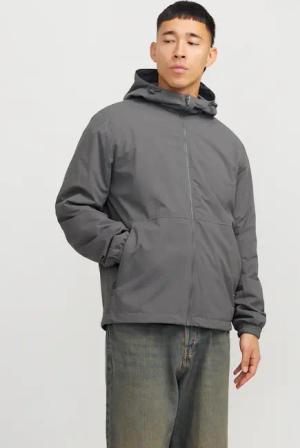 Jack & Jones Outdoorjacke "JJEURBAN Jacke mit Kapuze, elastischem Bund und Taschen", mit Kapuze, unifarben, modisch, regular fit, Kunstfaser