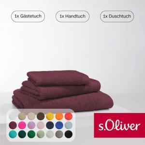 s.Oliver Handtuch Set "s.Oliver, Premium Qualität, 600 gr/m²,", (Set, 3 St., 1 Gästetuch 30x50 cm-1 Handtuch 50x100 cm-1 Duschtuch 70x140 cm), 1 Gästetuch 30x50 cm, 1 Handtuch 50x100 cm, 1 Duschtuch 70x140 cm