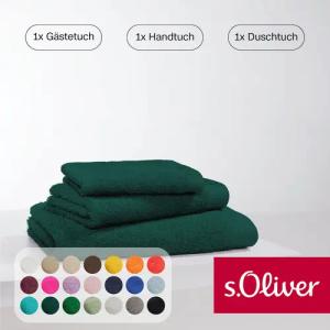 s.Oliver Handtuch Set "s.Oliver, Premium Qualität, 600 gr/m²,", (Set, 3 St., 1 Gästetuch 30x50 cm-1 Handtuch 50x100 cm-1 Duschtuch 70x140 cm), 1 Gästetuch 30x50 cm, 1 Handtuch 50x100 cm, 1 Duschtuch 70x140 cm