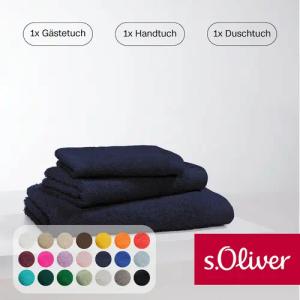 s.Oliver Handtuch Set "s.Oliver, Premium Qualität, 600 gr/m²,", (Set, 3 St., 1 Gästetuch 30x50 cm-1 Handtuch 50x100 cm-1 Duschtuch 70x140 cm), 1 Gästetuch 30x50 cm, 1 Handtuch 50x100 cm, 1 Duschtuch 70x140 cm