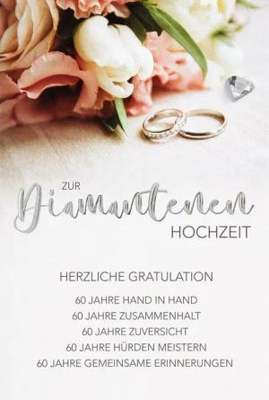BSB Grußkarten Diamanthochzeit - 60. Hochzeitstag