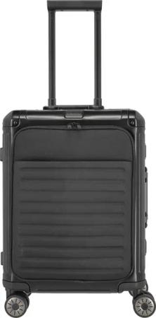 Travelite Next - 4-Rollen-Kabinentrolley mit Vortasche S 55 cm (black)