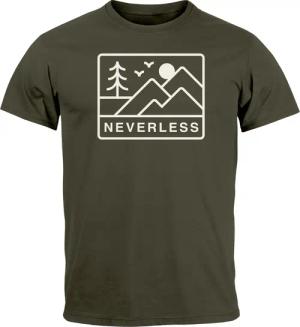 Neverless Print-Shirt Herren T-Shirt Outdoor Grafik
