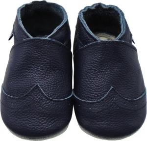 Mejale Krabbelschuhe Lauflernschuhe Hausschuhe Lederpuschen Dunkelblau