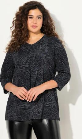 Ulla Popken Longsleeve Shirt Animalmuster A-Linie