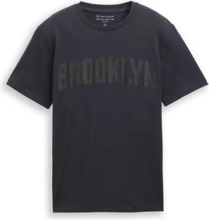TOM TAILOR Jungen T-Shirt mit Textprint, grau, Uni, Gr. 164