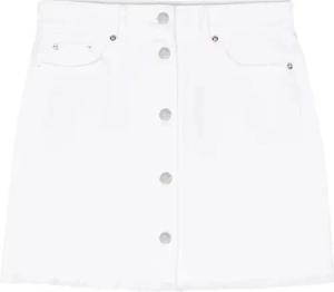 Michael Kors - Mini Frayed Denim Skirt - Größe 4 - weiß
