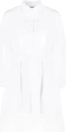 P.A.R.O.S.H. - Classic White Cotton Midi Dress - Größe XXL - weiß