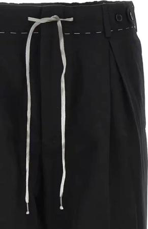 Maison Margiela - Drawstring Pants With Darts - Größe 42 - schwarz