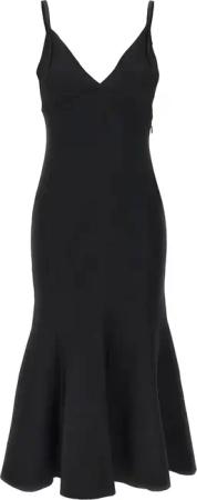 ROLAND MOURET - Stretch Knit Midi Dress - Größe 10 - schwarz