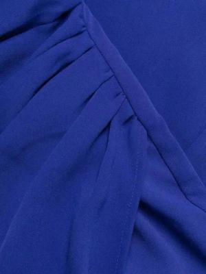 self-portrait - Cobalt Crepe Midi Dress - Größe 4 - blau