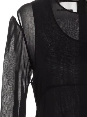 Jil Sander - Pleated Skirt Dress - Größe 36 - schwarz