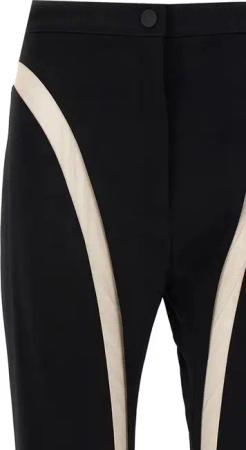 Mugler - Mesh Insert Leggings - Größe 40 - schwarz