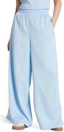 Adidas Originals Satin Wide Leg Track Bottoms Damen Hosen - Blau - Größe 38 - Poly Mesh