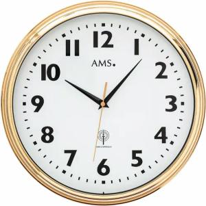 AMS Funkwanduhr F5963 (Quarzuhr,Datum,Wohnzimmer,Esszimmer,Küche,Arbeitszimmer,Büro,Flur)