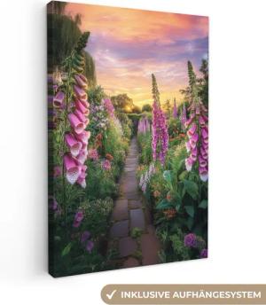 OneMillionCanvasses® Leinwandbild Fingerhut - Blumen -