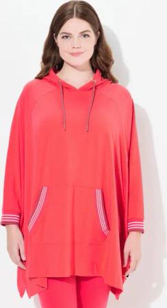 Ulla Popken Sweatjacke Loungwear-Poncho oversized Kapuze