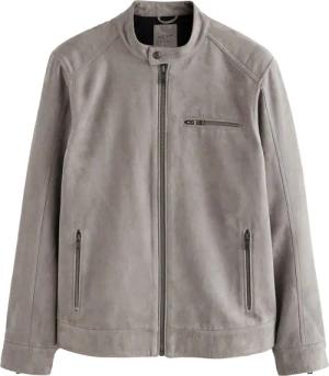 Next Lederimitatjacke Racer-Jacke aus Velourslederimitat (1-St)
