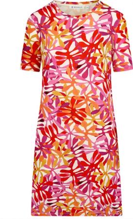 BICALLA Midikleid Jersey-Kleid mit Blüten-Print in