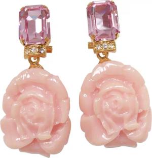 Mugello Paar Ohrstecker Fleur rosa Rosen-Form