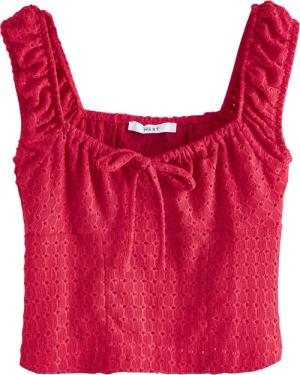 Next Crop-Top Kariertes Bustier-Top mit Stickereien