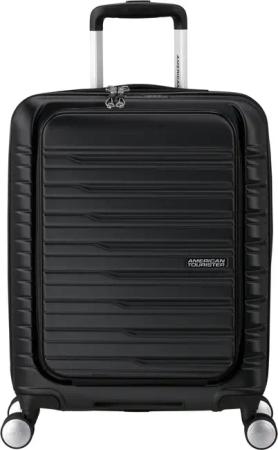 American Tourister Flashline - 4-Rollen-Kabinentrolley mit Vortasche 15.6" 55 cm (schwarz)