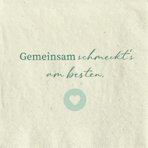 Fasana Papierserviette 20 Servietten Gras Gemeinsam