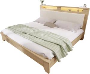 OKWISH Holzbett Kopfteil mit Stauraum (Doppelbett,