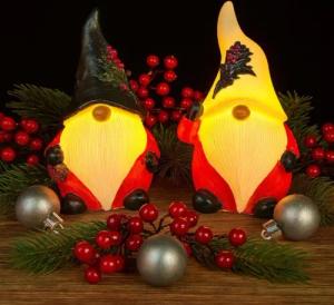 Online-Fuchs LED-Kerze Motivkerzen - 2 Weihnachtswichtel