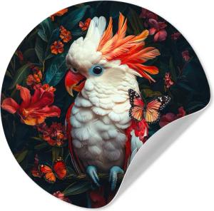 MuchoWow Wandsticker Kakadu - Schmetterlinge -