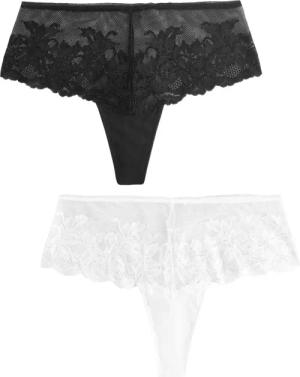 Next High-Waist-String Tangaslips aus Spitze im