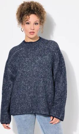 Ulla Popken Strickpullover Pullover Streifen Stehkragen