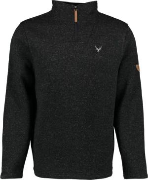 OS Trachten Strickfleece-Pullover Wukom Troyer hochgeschlossen