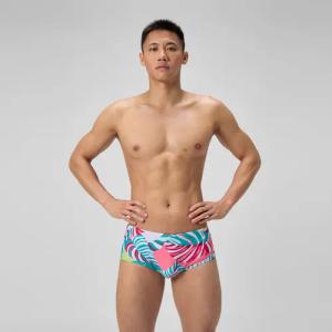 Herren Club Training Badehose 13,5 cm mit Print Gelb/Grün