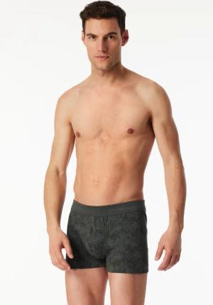 Shorts Interlock dunkelgrün gemustert - Fine Interlock 5