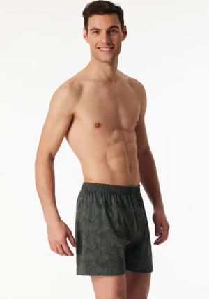 Boxershorts Interlock gemustert dunkelgrün - Fine Interlock 8